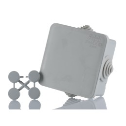 1 pcs - ABB Grey Thermoplastic Junction Box, IP44, 75 x 75 x 48mm