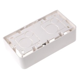 1 pcs - Legrand Mosaic White Plastic Back Box, NF, IP20, 2 Gangs