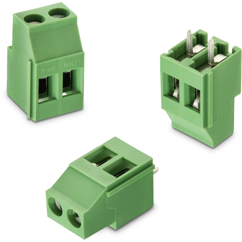 250 pcs - Wurth Elektronik 2537 Series PCB Terminal Block, 2-Contact, 5mm Pitch, Through Hole Mount, 1-Row, Solder Termination