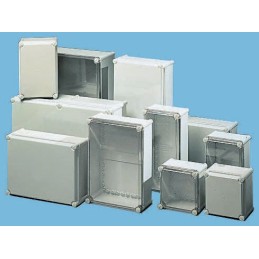 1 pcs - Fibox SOLID PC Series Grey Polycarbonate Enclosure, IP67, Grey Lid, 558 x 278 x 130mm