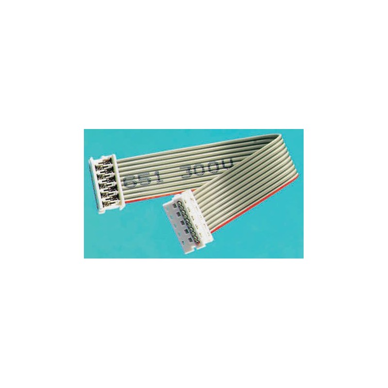 1000 pcs - Molex Picoflex Series Flat Ribbon Cable, 8-Way, 1.27mm Pitch, 100mm Length, Picoflex IDC to Picoflex IDC