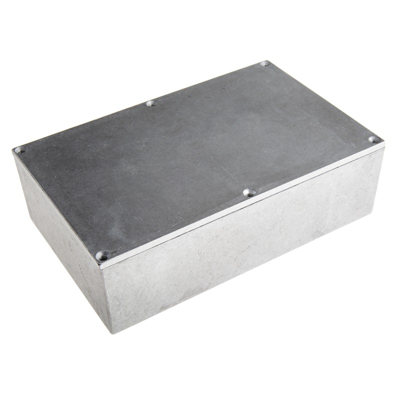 1 pcs - Hammond Eddystone Series Natural Die Cast Aluminium Enclosure, IP54, Natural Lid, 188 x 120 x 57mm