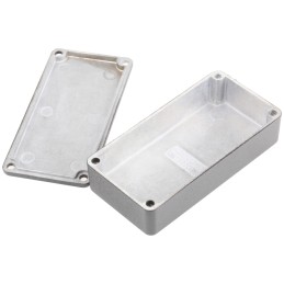 1 pcs - Hammond 1590 Series Black Die Cast Aluminium Enclosure, IP54, Black Lid, 100 x 50 x 25mm