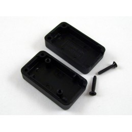 1 pcs - Hammond 1551 Series Black ABS Enclosure, IP54, Black Lid, 35 x 20 x 15.5