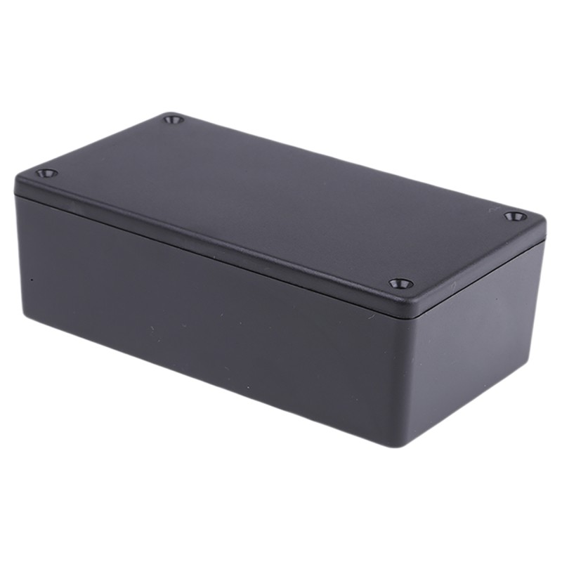 1 pcs - Hammond 1591 Series Black ABS Enclosure, IP54, Black Lid, 119 x 66 x 36mm