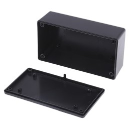 1 pcs - Hammond 1591 Series Black ABS Enclosure, IP54, Black Lid, 119 x 66 x 36mm