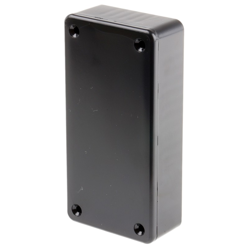 1 pcs - Hammond 1591 Series Black ABS Enclosure, IP54, Black Lid, 100 x 50 x 25mm