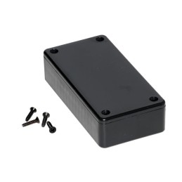 1 pcs - Hammond 1591 Series Black ABS Enclosure, IP54, Black Lid, 100 x 50 x 25mm