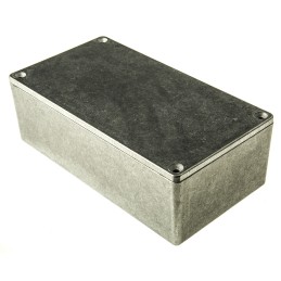 1 pcs - Hammond 1590 Series Natural Die Cast Aluminium Enclosure, IP65, Natural Lid, 153 x 83 x 50.5mm