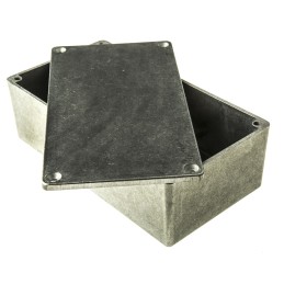 1 pcs - Hammond 1590 Series Natural Die Cast Aluminium Enclosure, IP65, Natural Lid, 153 x 83 x 50.5mm