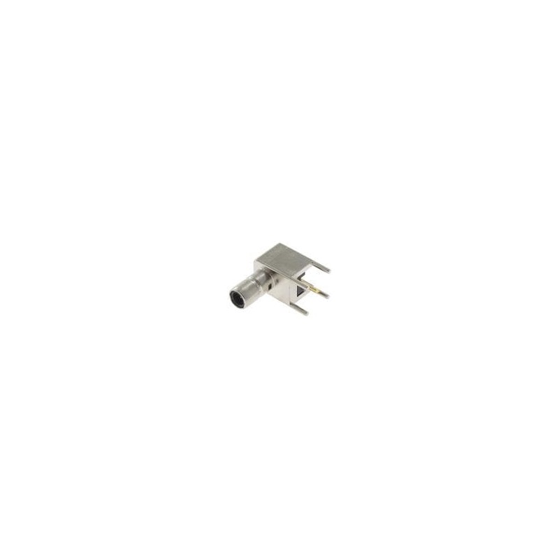 1 pcs : SMBS001D00 - RF Connectors / Coaxial Connectors SMB PCB MT RA JACK 7.5MM THRU-HOLE SLDR