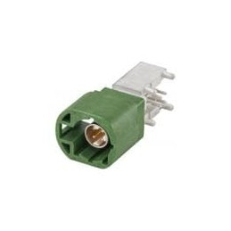 1 pcs : D4S20L-40MA5-E - RF Connectors / Coaxial Connectors Right Angle Plug PCB w/Housing T&R Green