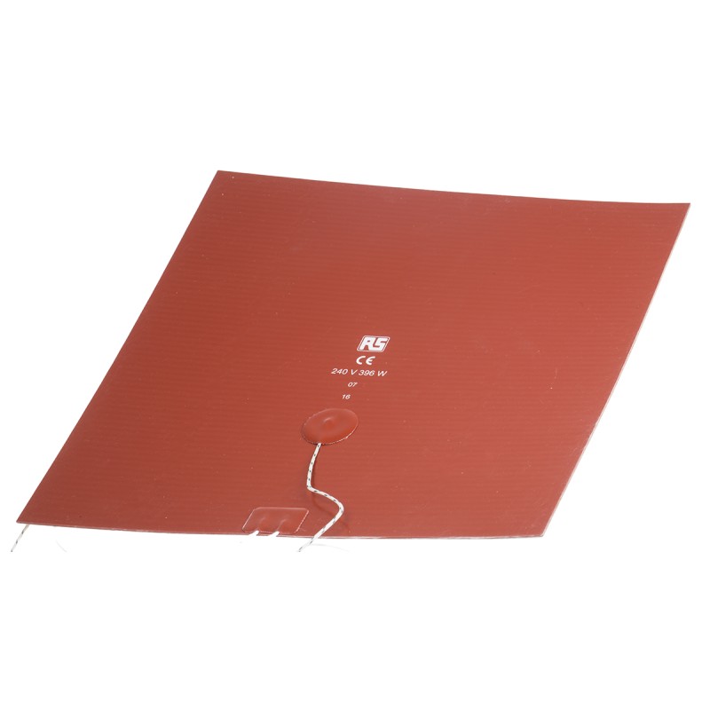 1 pcs - RS PRO Silicone Heater Mat, 396 W, 300 x 300mm, 240 V ac