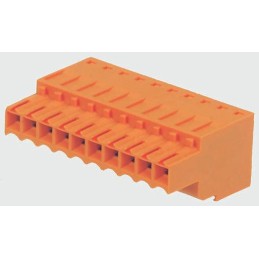 100 pcs - Weidmuller 3.5mm Pitch 4 Way Pluggable Terminal Block, Plug, Cable Mount, Crimp Termination