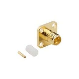1 pcs : 132107 - RF Connectors / Coaxial Connectors SMA 4 HOLE FLANGE .085 S/R GOLD