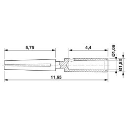 5 pcs - Phoenix Contact Female Crimp Circular Connector Contact, Contact Size 0.8mm, Wire Size 0.34 - 0.5 mm²