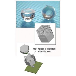 5 pcs - Polymer Optics 185/180 LED Optic & Holder Kit, 12 ° Diffused Beam