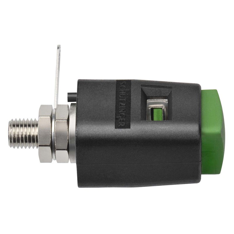 1 pcs - Schutzinger 6.2mm Green Terminal Post, 33V dc, 16A, M6 Thread