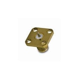 1 pcs : 132150 - RF Connectors / Coaxial Connectors SMA 4 HOLE FLANGE JK BLUNT POST GOLD