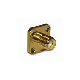 1 pcs : 132142 - RF Connectors / Coaxial Connectors SMA BULKHEAD RECPT 4 HOLE FLANGE