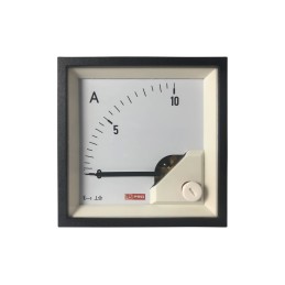 1 pcs - RS PRO Analogue Panel Ammeter 10 (Input)A AC, 68mm x 68mm, 1 % Moving Iron