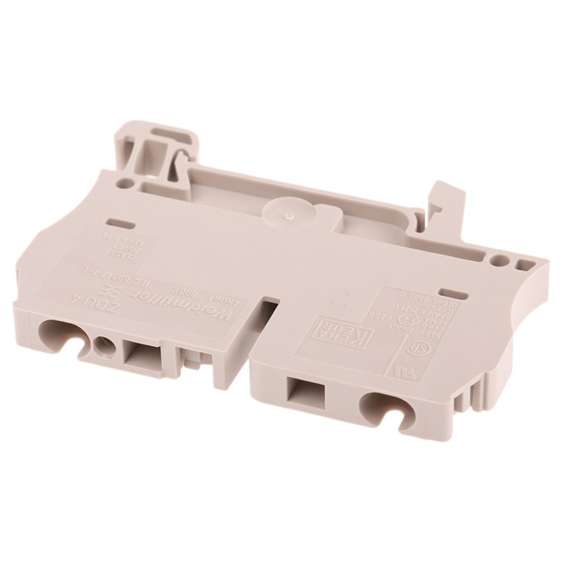 5 pcs - Weidmuller ZDU Series Brown Feed Through Terminal Block, 4mm², Single-Level, Clamp Termination