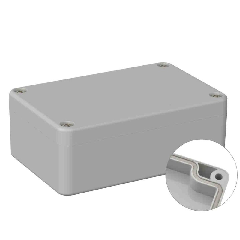 1 pcs - RS PRO Grey Polycarbonate General Purpose Enclosure, IP66, IK07, Grey Lid, 64 x 98 x 36.4mm