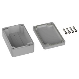 1 pcs - RS PRO Grey Polycarbonate General Purpose Enclosure, IP66, IK07, Grey Lid, 64 x 98 x 36.4mm