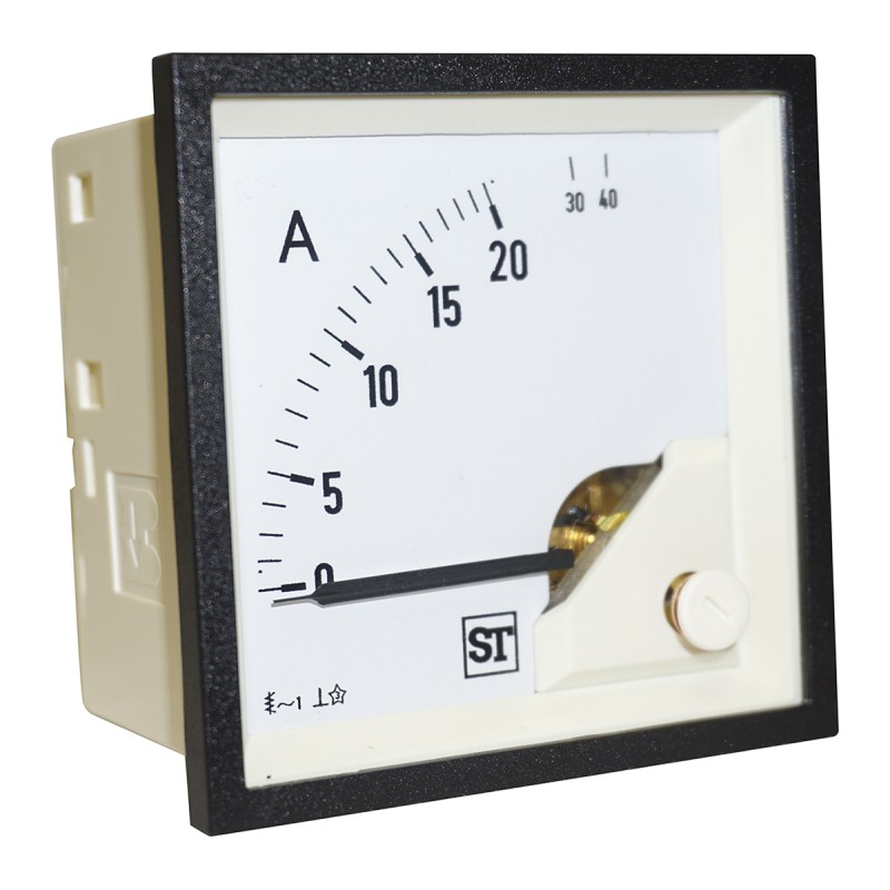 1 pcs - Sifam Tinsley Sigma Analogue Panel Ammeter 20A AC, 68mm x 68mm Moving Iron