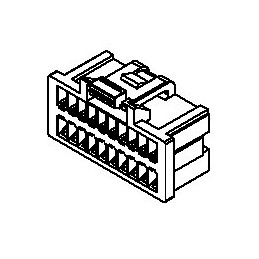 30 pcs - Molex Male Connector Housing, 1mm Pitch, 40 Way, 2 Row