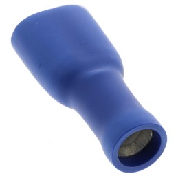 500 pcs - JST FLVDDF Blue Insulated Female Spade Connector, Receptacle, 6.35 x 0.8mm Tab Size, 1mm² to 2.6mm²