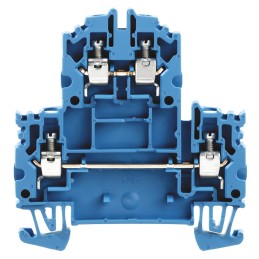 5 pcs - Weidmuller W Series Blue Double Level Terminal Block, Double-Level, Screw Termination