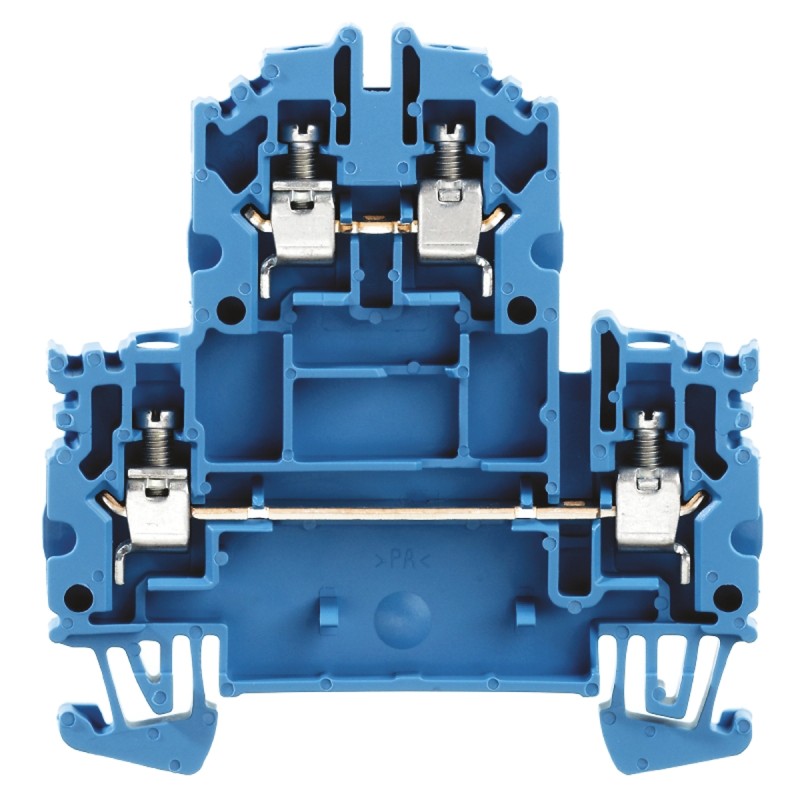 5 pcs - Weidmuller W Series Blue Double Level Terminal Block, Double-Level, Screw Termination