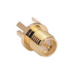 1 pcs : CONREVSMA003.062-G - RF Connectors / Coaxial Connectors RP-SMA Fml Edge Mnt 0.062 PCB, Gold