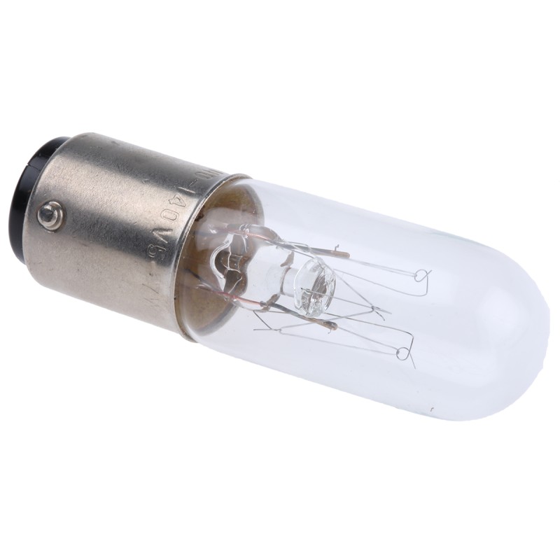 5 pcs - RS PRO BA15d Indicator Light, Clear, 140 V, 50 mA, 3000h