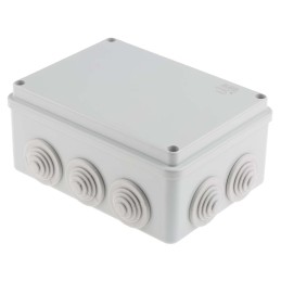 1 pcs - ABB Grey Thermoplastic Junction Box, IP55, 153 x 110 x 66mm