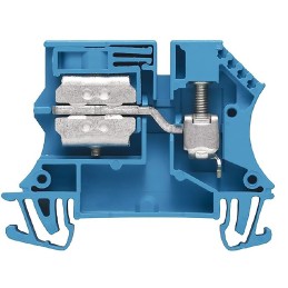 1 pcs - Weidmuller WNT Series Blue DIN Rail Terminal Block, 6mm², Single-Level, Busbar Termination