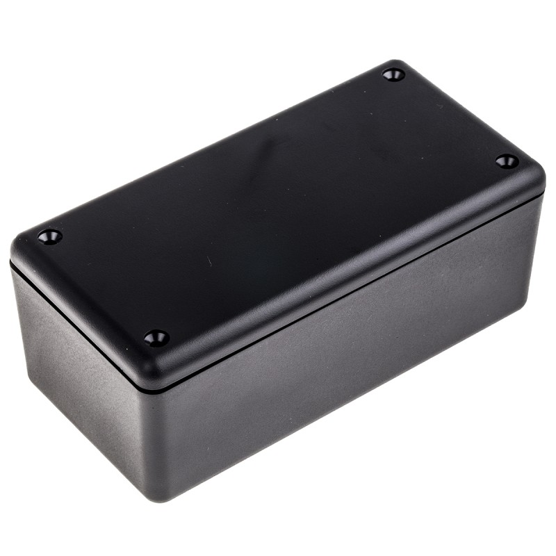 1 pcs - RS PRO Black ABS Enclosure, Black Lid, 130 x 65 x 50.1mm