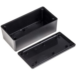 1 pcs - RS PRO Black ABS Enclosure, Black Lid, 130 x 65 x 50.1mm
