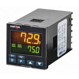 1 pcs - Red Lion PXU Panel Mount PID Temperature Controller, 48 x 48mm 2 Input, 2 Output Logic/SSR, Relay, 24 V dc Supply