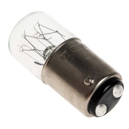 5 pcs - RS PRO BA15d Indicator Light, Clear, 220 - 260 V, 38 mA, 3000h