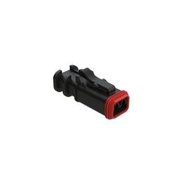 1 pcs : AT06-2S-OMBLK - Automotive Connectors PLUG 2 SOCKET OVER-MOLDING, BLACK