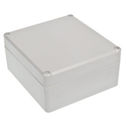1 pcs - RS PRO Grey ABS Enclosure, IP65, IK09, Grey Lid, 125.3 x 115.4 x 58.05mm