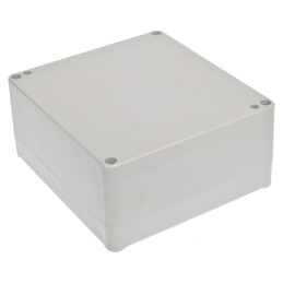 1 pcs - RS PRO Grey ABS Enclosure, IP65, IK09, Grey Lid, 125.3 x 115.4 x 58.05mm