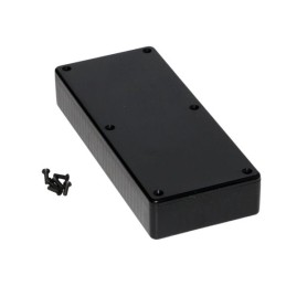 1 pcs - Hammond 1591 Series Black Flame Retardant ABS Enclosure, IP54, Black Lid, 166 x 71 x 29mm