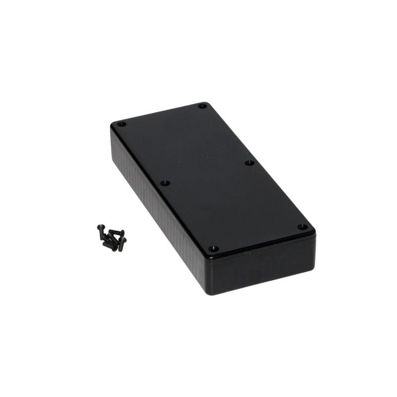 1 pcs - Hammond 1591 Series Black Flame Retardant ABS Enclosure, IP54, Black Lid, 166 x 71 x 29mm