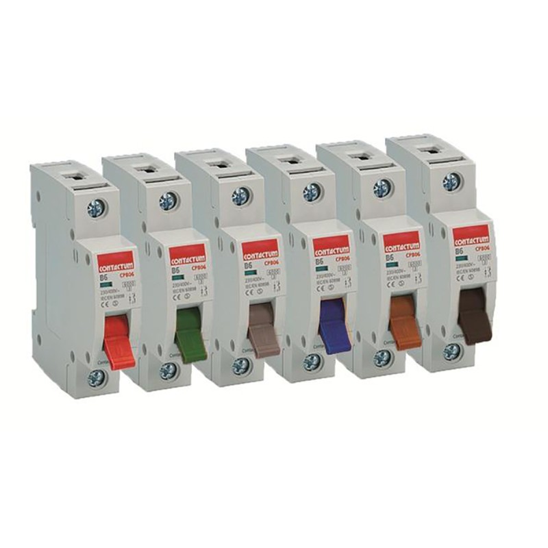 1 pcs - Contactum MCB, 1P, 16A Curve B, 250V AC, 6 kA Breaking Capacity