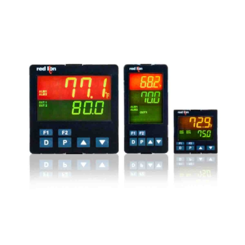 1 pcs - Red Lion PXU Panel Mount PID Temperature Controller, 48 x 48mm 2 Input, 2 Output 0-10 V dc, Relay, 100 - 240 V