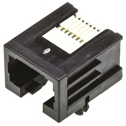 5 pcs - TE Connectivity 11705951 Series Female RJ45 Connector, Through Hole, Cat3