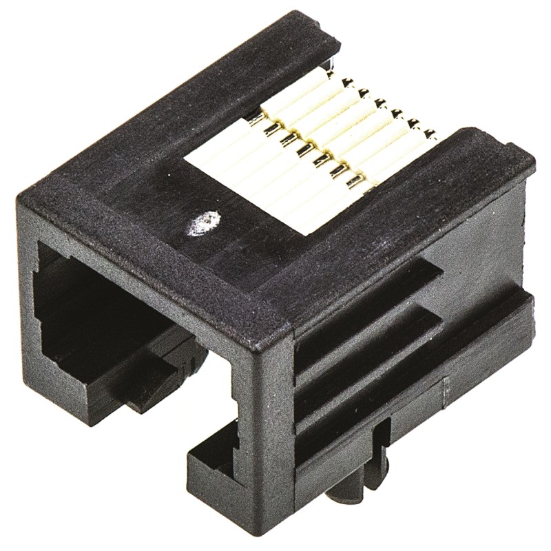 5 pcs - TE Connectivity 11705951 Series Female RJ45 Connector, Through Hole, Cat3